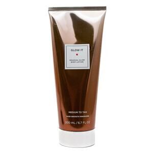 Glow It Gradual Glow Body Lotion Medium to‎ Tan Hair Growth Minimizer 6.7 fl oz